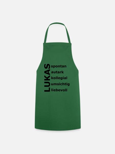 Lukas - Ein ganz spezielles Design nur für Lukas - Kochschürze - Grün