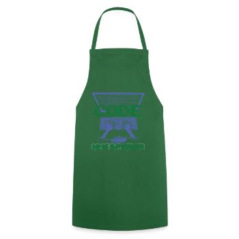 Code Whisperer - Cooking Apron - green - Front - AI Model Male 185 dark (185cm)