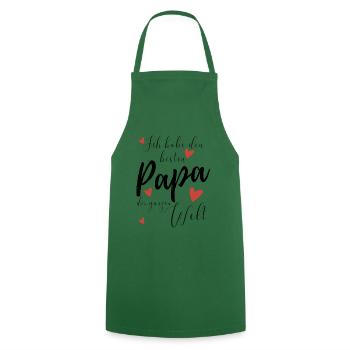 Ich habe den BESTEN PAPA der WELT - Kochschürze - Grün - Vorne - AI Model Male 185 dark (185cm)