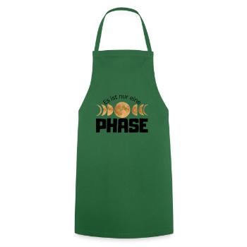 Ce n’est qu’une phase - Moon Phases Design - Tablier de cuisine - vert foncé - Devant - AI Model Male 185 dark (185cm)