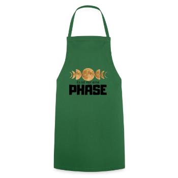 Ce n’est qu’une phase - Moon Phases Design - Tablier de cuisine - vert foncé - Devant - AI Model Male 185 dark (185cm)