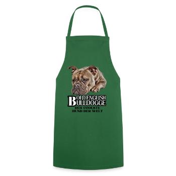 Bulldog Old English Bulldog Dog Dogs - Cooking Apron - green - Front - AI Model Male 185 dark (185cm)