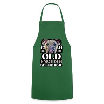 OLD ENGLISH BULLDOG Dog Dogs Bulldog - Cooking Apron - green - Front - AI Model Male 185 dark (185cm)