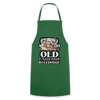 OLD ENGLISH BULLDOG Dog Dogs Bulldog - Cooking Apron - green - Front - AI Model Male 185 dark (185cm)