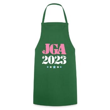 Jga 2023 Junggesellenabschied - Kochschürze - Grün - Vorne - AI Model Male 185 dark (185cm)