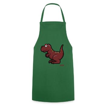 Tyrannosaurus T-Rex Braun Dinosaurier HARIZ Dinosa - Tablier de cuisine - vert foncé - Devant - AI Model Male 185 dark (185cm)