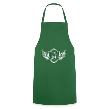 Pig Coat of Arms - Cooking Apron - green - Front - AI Model Male 185 dark (185cm)