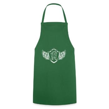 Armoiries des abeilles apicultrices - Tablier de cuisine - vert foncé - Devant - AI Model Male 185 dark (185cm)