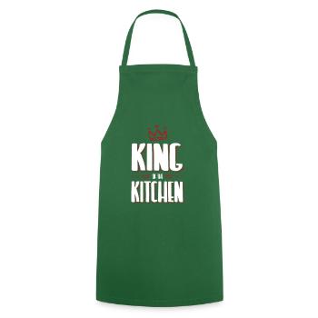 kitchen king - Cooking Apron - green - Front - AI Model Male 185 dark (185cm)