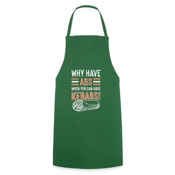 Kebab Döner delicious - Cooking Apron - green - Front - AI Model Male 185 dark (185cm)
