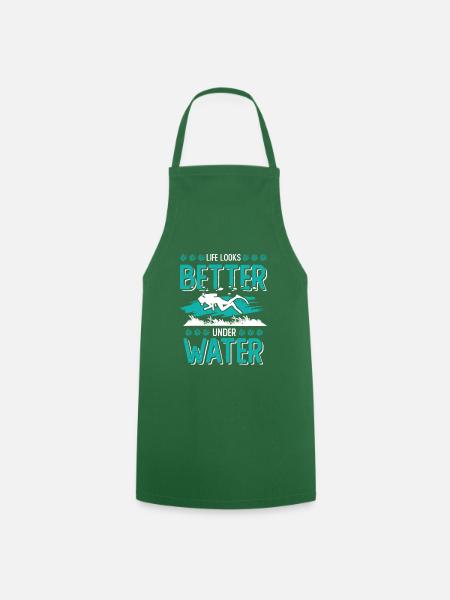 tauchen unter wasser - Kochschürze - Grün