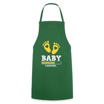 baby loading spruch - Kochschürze - Grün - Vorne - AI Model Male 185 dark (185cm)