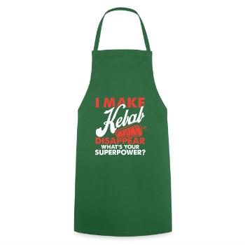 döner kebab - Kochschürze - Grün - Vorne - AI Model Male 185 dark (185cm)