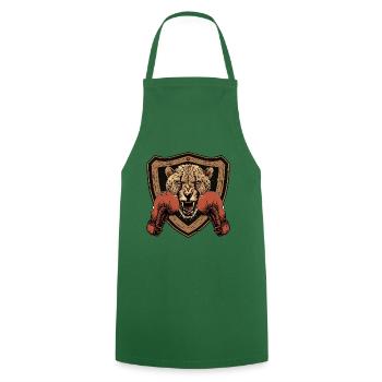 Boxeur guépard MMA - Tablier de cuisine - vert foncé - Devant - AI Model Male 185 dark (185cm)