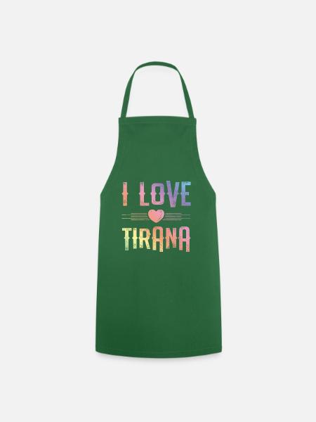 I Love Tirana - Kochschürze - Grün