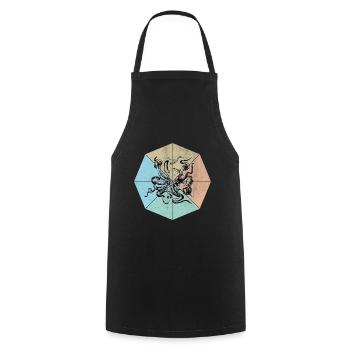 calamar - Tablier de cuisine - noir - Devant - AI Model Male 185 dark (185cm)
