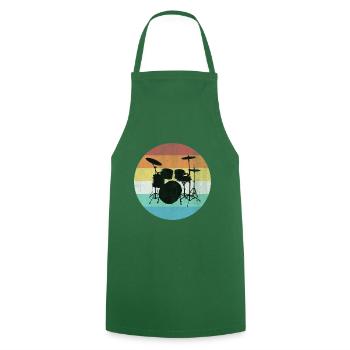 Drums - Cooking Apron - green - Front - AI Model Male 185 dark (185cm)
