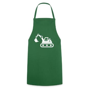 Bagger Geschenkidee für Kinder und Erwachsene - Kochschürze - Grün - Vorne - AI Model Male 185 dark (185cm)