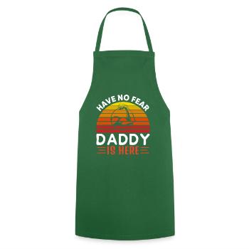 I'm not afraid my father is here with me - Cooking Apron - green - Front - AI Model Male 185 dark (185cm)