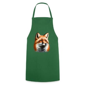 Trippy Polka Dot Fox - Cooking Apron - green - Front - AI Model Male 185 dark (185cm)