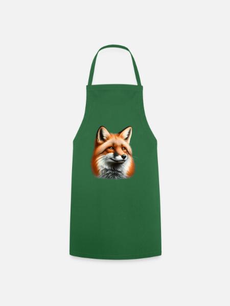 Trippy Polka Dot Fox - Kochschürze - Grün