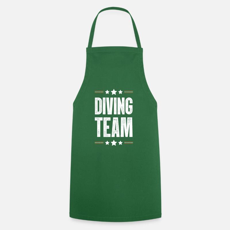 Équipe de plongée - Tablier de cuisine - vert foncé