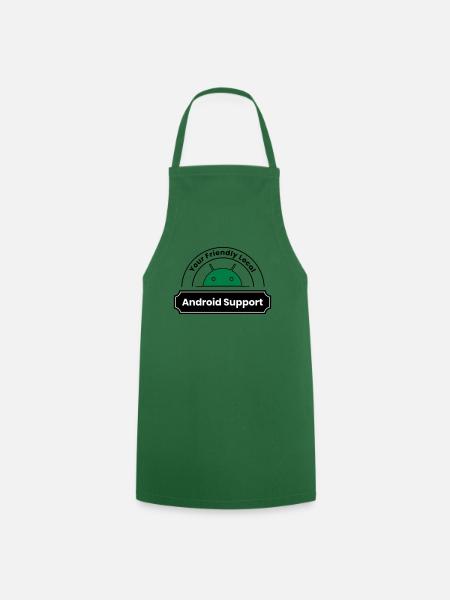Supporteur Android - Tablier de cuisine - vert foncé