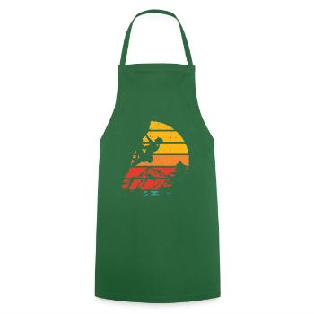 Wall Climbing Rock Climbing - Cooking Apron - green - Front - AI Model Male 185 dark (185cm)
