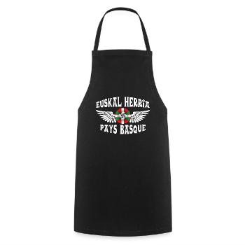 Euskal Herria, Basque Country - Cooking Apron - black - Front - AI Model Male 185 dark (185cm)