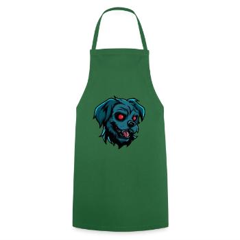 Hund Halloween Comic Zombie - Kochschürze - Grün - Vorne - AI Model Male 185 dark (185cm)
