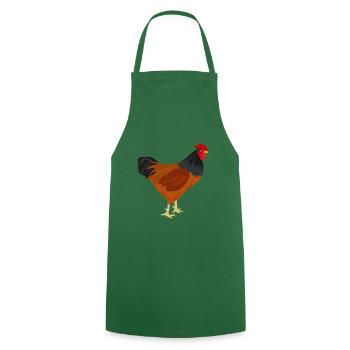 Barbed Chicken - Gift idea - Cooking Apron - green - Front - AI Model Male 185 dark (185cm)