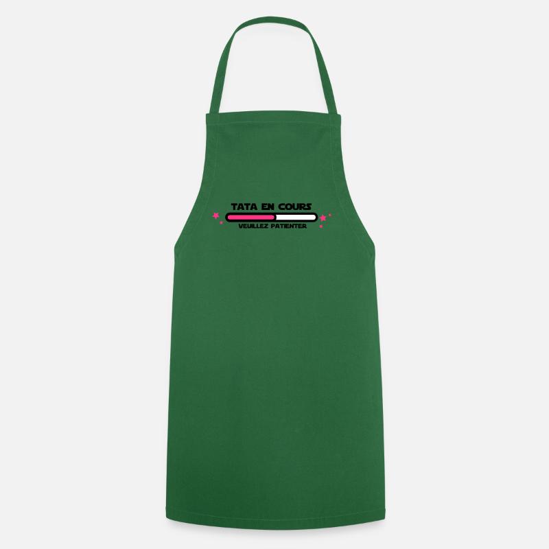 TATA EN COURS - Tablier de cuisine - vert foncé