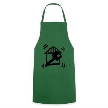 Maison clé de la maison / maison clé - Construction maison - Tablier de cuisine - vert foncé - Devant - AI Model Male 185 dark (185cm)