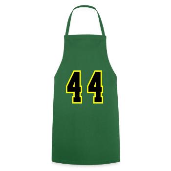 44 Zahl Trikot - Kochschürze - Grün - Vorne - AI Model Male 185 dark (185cm)