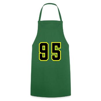 95 Zahl Trikot - Kochschürze - Grün - Vorne - AI Model Male 185 dark (185cm)