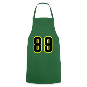 89 Zahl Trikot - Kochschürze - Grün - Vorne - AI Model Male 185 dark (185cm)