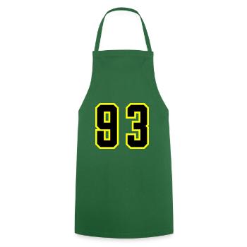 93 Number Jersey - Cooking Apron - green - Front - AI Model Male 185 dark (185cm)