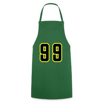 99 Zahl Trikot - Kochschürze - Grün - Vorne - AI Model Male 185 dark (185cm)