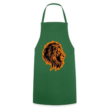 Lion's head symbol lion - Cooking Apron - green - Front - AI Model Male 185 dark (185cm)