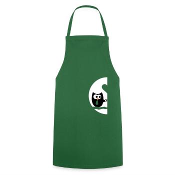 Owls right - Valentine'S Day - Cooking Apron - green - Front - AI Model Male 185 dark (185cm)