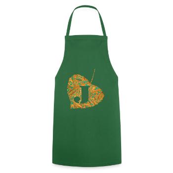 Sheet E 95 J - Cooking Apron - green - Front - AI Model Male 185 dark (185cm)