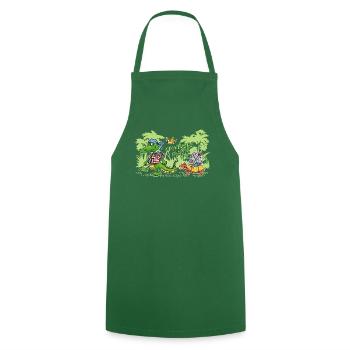 ADVENTURE AWAITS - Cooking Apron - green - Front - AI Model Male 185 dark (185cm)