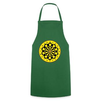 Darts, darts, darts, stickers, dartboard - Cooking Apron - green - Front - AI Model Male 185 dark (185cm)