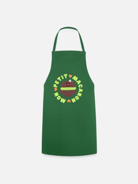 Mon Petit Macaron Ours - Tablier de cuisine - vert foncé