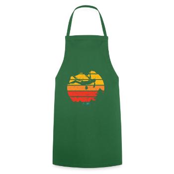 Canyoning Rock Climbing - Cooking Apron - green - Front - AI Model Male 185 dark (185cm)