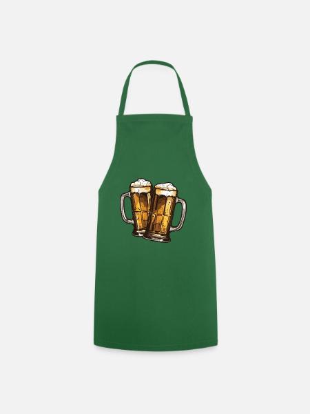 Bierkrug Bier Anstoßen - Kochschürze - Grün
