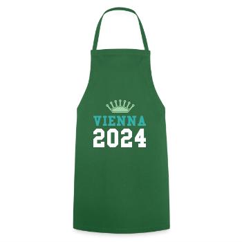 Vienna 2024 Wien Krone - Cooking Apron - green - Front - AI Model Male 185 dark (185cm)