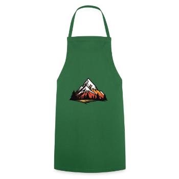 Berge Symbol Natur - Kochschürze - Grün - Vorne - AI Model Male 185 dark (185cm)