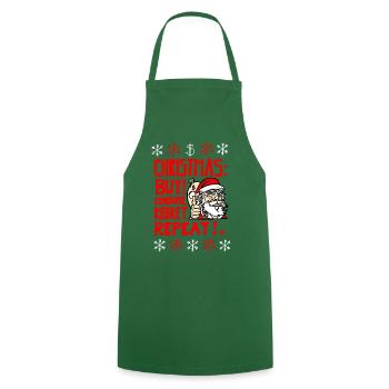 Joyeux Noêl ! - Tablier de cuisine - vert foncé - Devant - AI Model Male 185 dark (185cm)