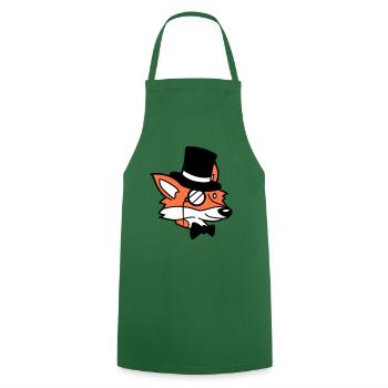 Fox Red Fox Sir Mr. Top Hat Monocle Glasses - Cooking Apron - green - Front - AI Model Male 185 dark (185cm)